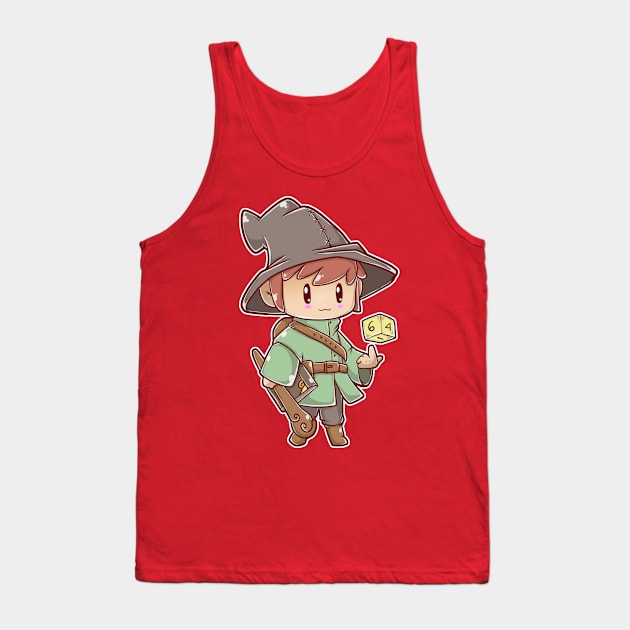 Chibi Wizard Hit Dice Tank Top by MimicGaming